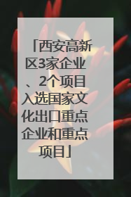 西安高新区3家企业、2个项目入选国家文化出口重点企业和重点项目