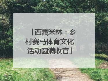 西藏米林：乡村赛马体育文化活动圆满收官