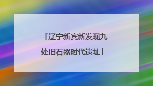 辽宁新宾新发现九处旧石器时代遗址