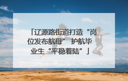 辽源路街道打造“岗位发布航母” 护航毕业生“平稳着陆”