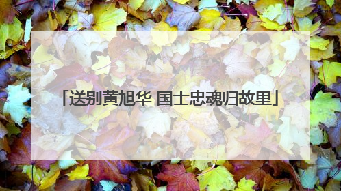 送别黄旭华 国士忠魂归故里