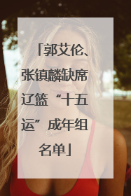 郭艾伦、张镇麟缺席辽篮“十五运”成年组名单