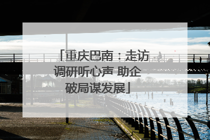 重庆巴南：走访调研听心声 助企破局谋发展