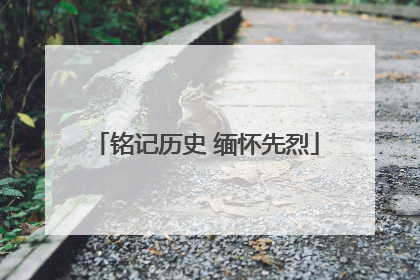 铭记历史 缅怀先烈