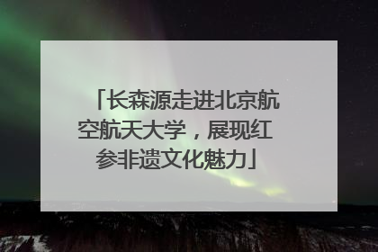 长森源走进北京航空航天大学，展现红参非遗文化魅力