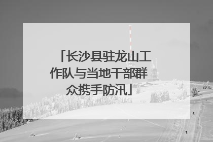 长沙县驻龙山工作队与当地干部群众携手防汛