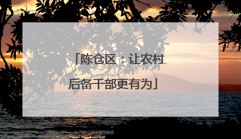 陈仓区：让农村后备干部更有为