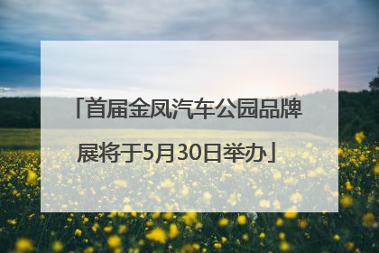 首届金凤汽车公园品牌展将于5月30日举办