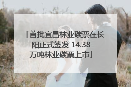 首批宜昌林业碳票在长阳正式签发 14.38万吨林业碳票上市