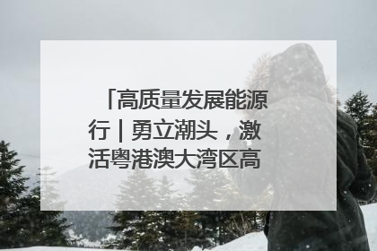 高质量发展能源行｜勇立潮头，激活粤港澳大湾区高质量发展动力源