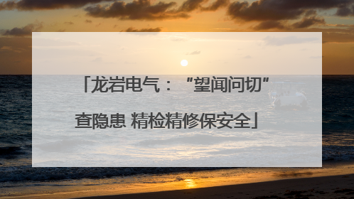 龙岩电气：“望闻问切”查隐患 精检精修保安全
