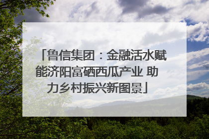 鲁信集团：金融活水赋能济阳富硒西瓜产业 助力乡村振兴新图景