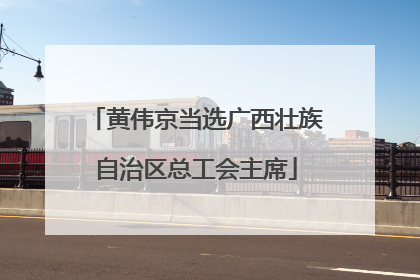 黄伟京当选广西壮族自治区总工会主席