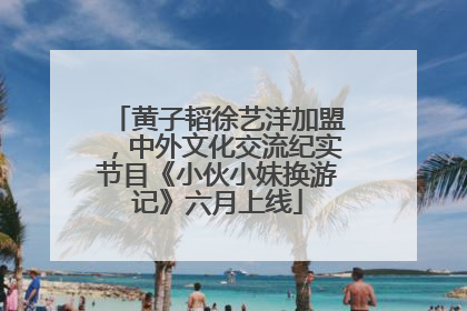 黄子韬徐艺洋加盟，中外文化交流纪实节目《小伙小妹换游记》六月上线