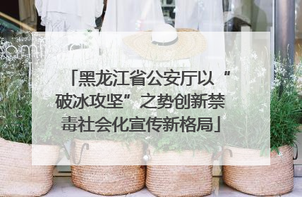 黑龙江省公安厅以“破冰攻坚”之势创新禁毒社会化宣传新格局