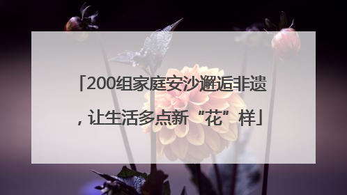 200组家庭安沙邂逅非遗，让生活多点新“花”样