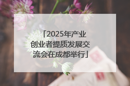 2025年产业创业者提质发展交流会在成都举行