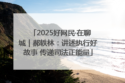 2025好网民·在聊城｜郝轶林：讲述执行好故事 传递司法正能量