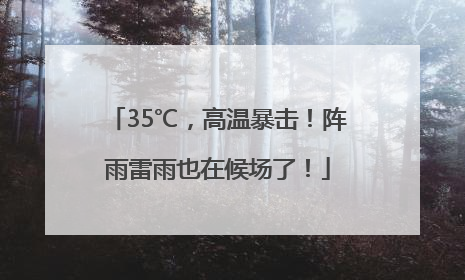 35℃，高温暴击！阵雨雷雨也在候场了！