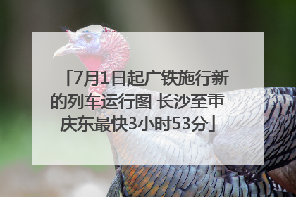 7月1日起广铁施行新的列车运行图 长沙至重庆东最快3小时53分