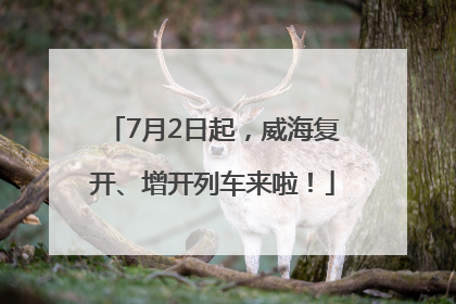 7月2日起，威海复开、增开列车来啦！
